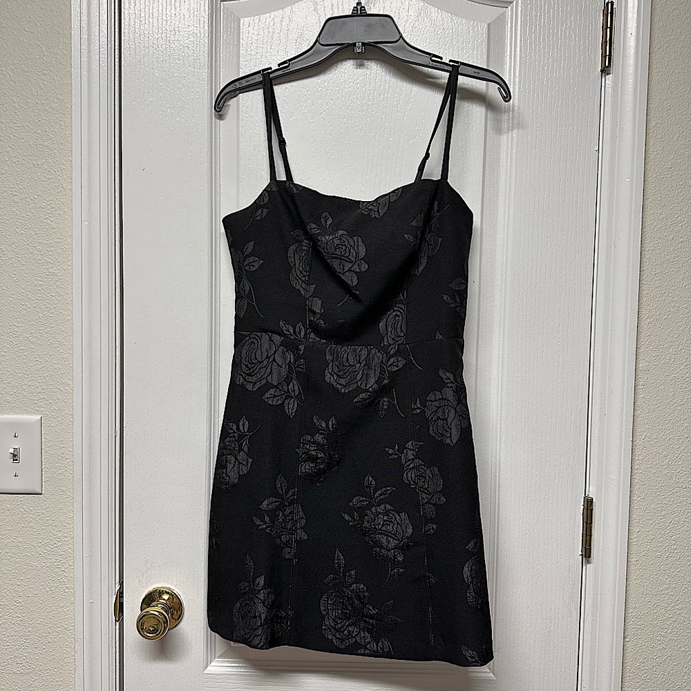 UO Satin Jacquard Mini Dress